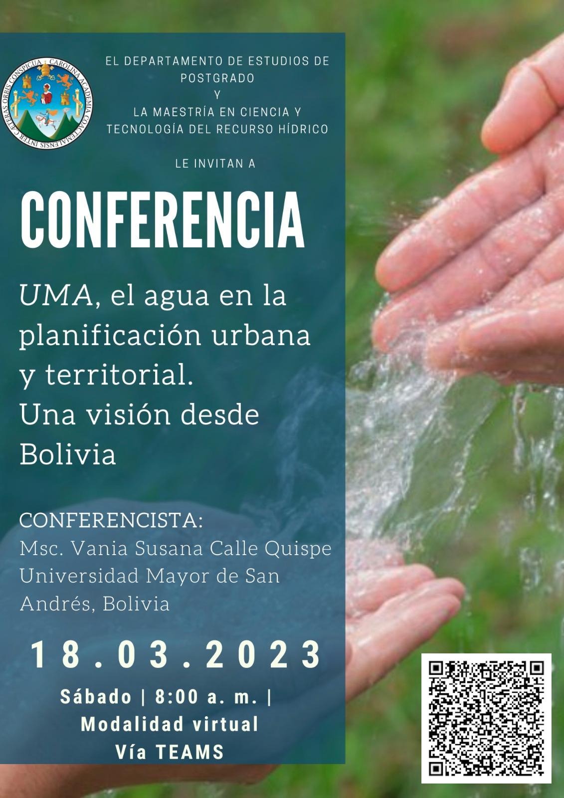 Conferencia UMA el agua en la planificación urbana y territorial