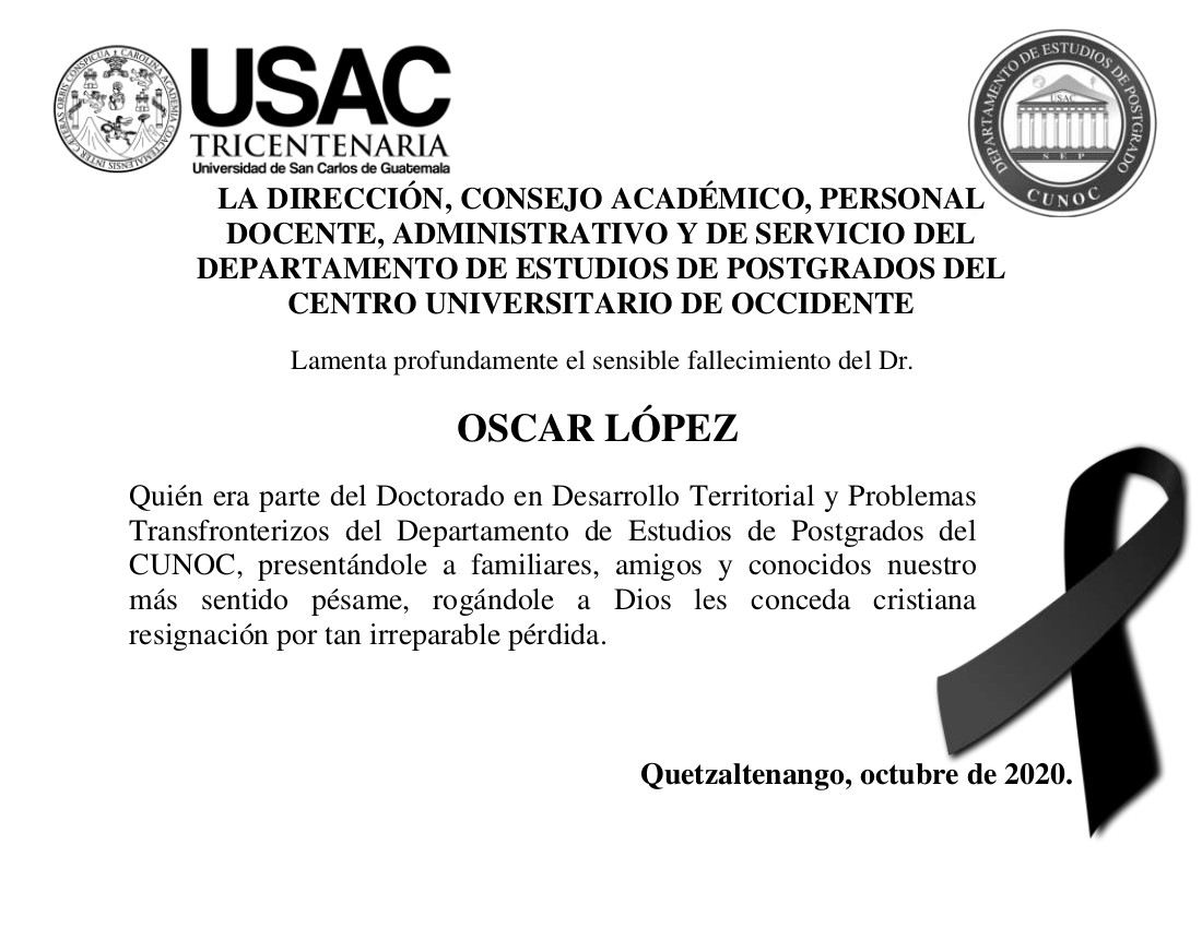 Esquela Dr Oscar Lopez