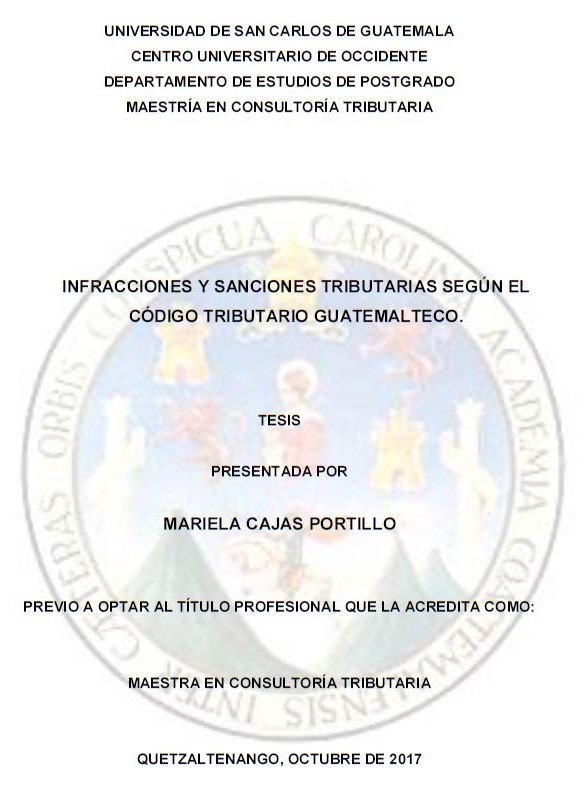 INFRACCIONES Y SANCIONES TRIBUTARIAS SEGÚN EL CÓDIGO TRIBUTARIO GUATEMALTECO