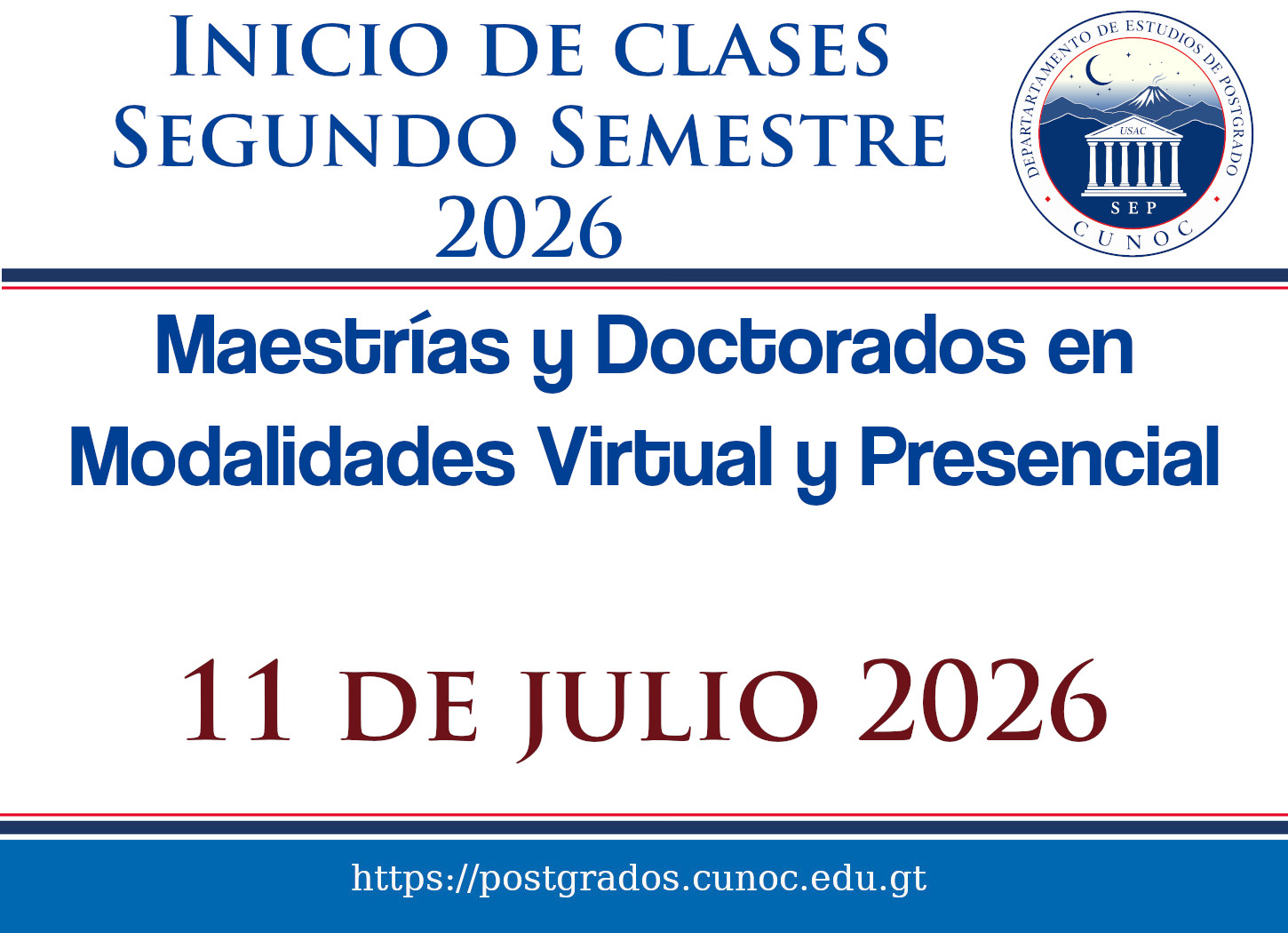 Inicio de Clases Segundo Semestre 2026