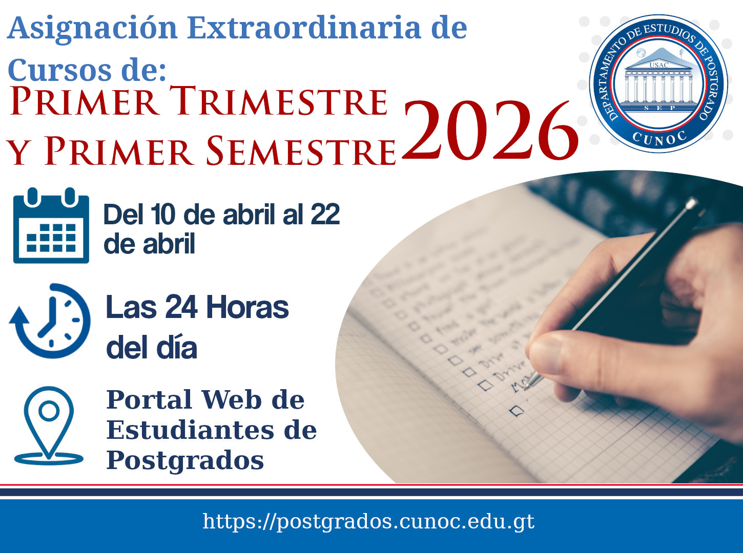 Asignación Ordinaria de Primer Semestre y Primer Trimestre 2026