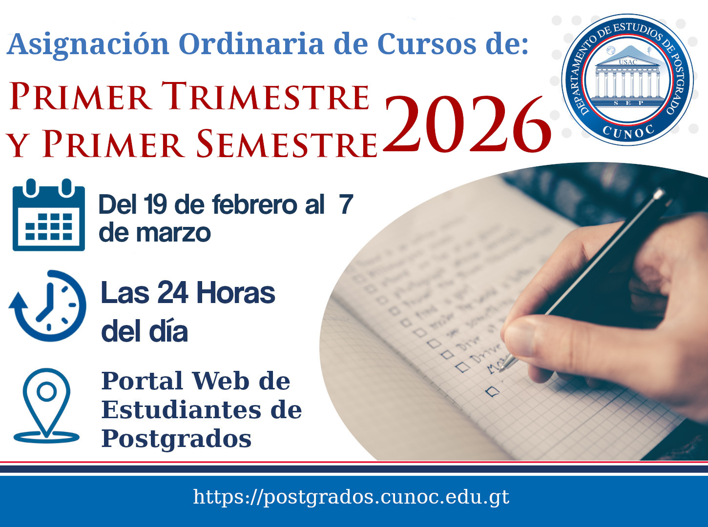 Asignaciones de Primer Trimestre y Primer Semestre 2026