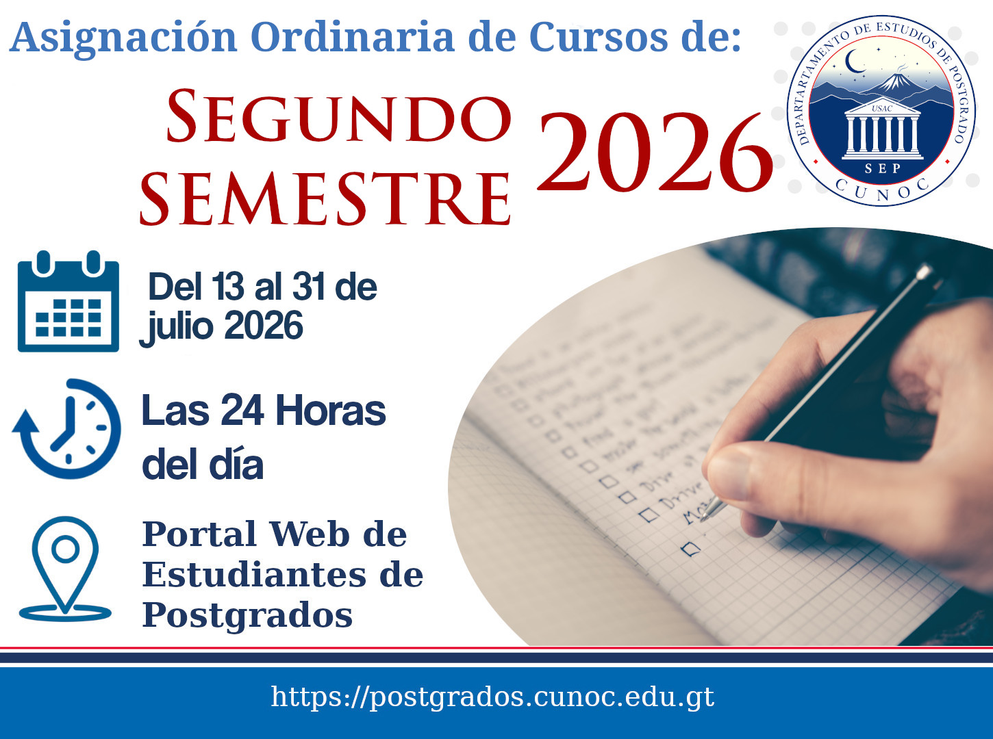 Asignación Ordinaria de Segundo Semestre 2026