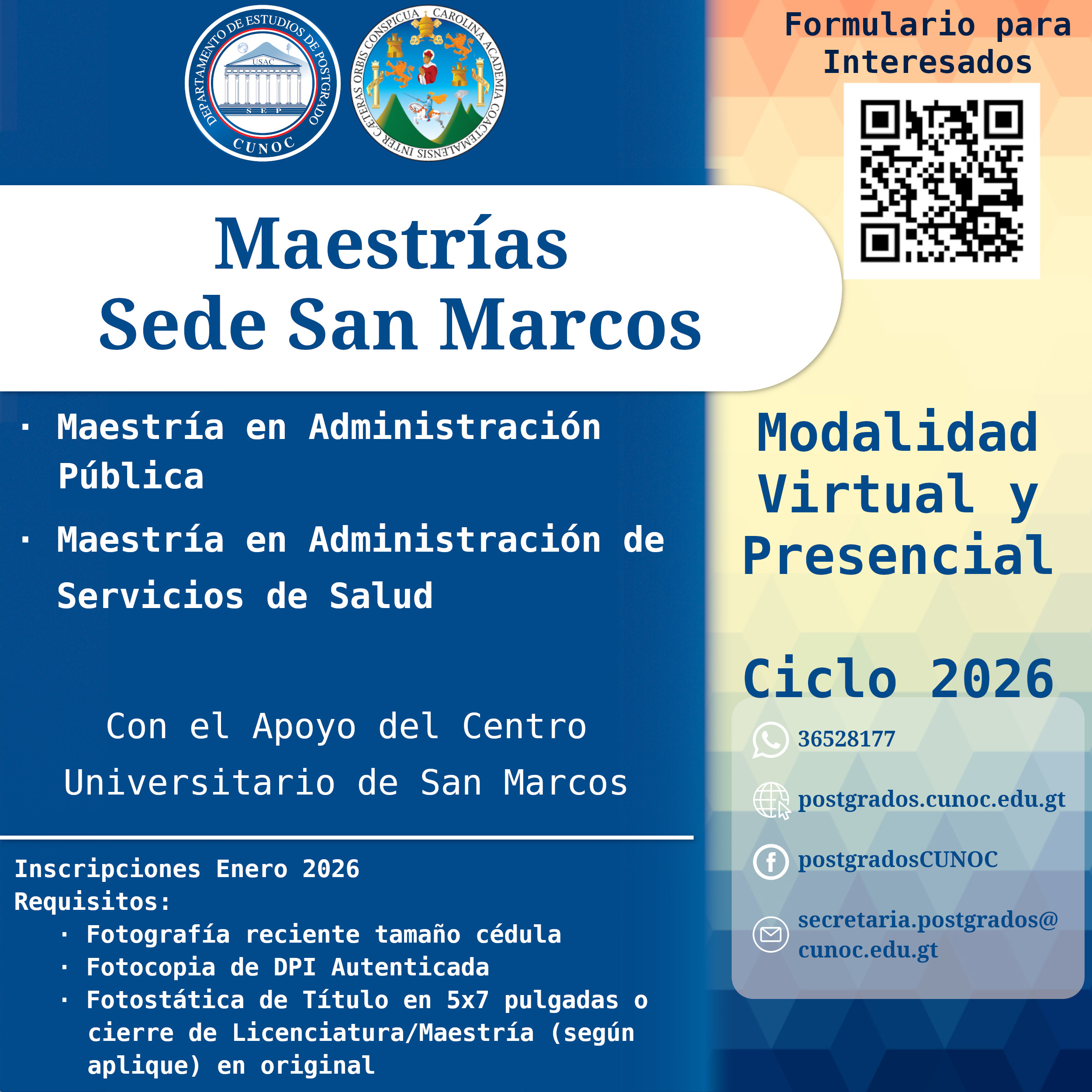 Maestrías en Sede de San Marcos